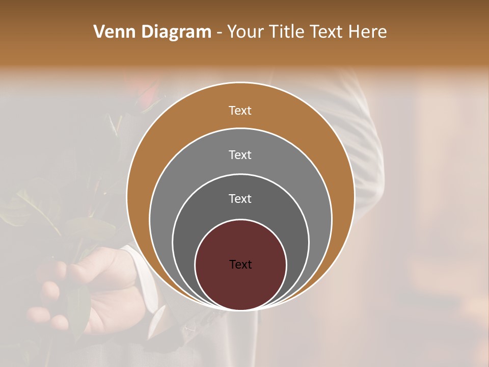 Man Holding Red Rose PowerPoint Template