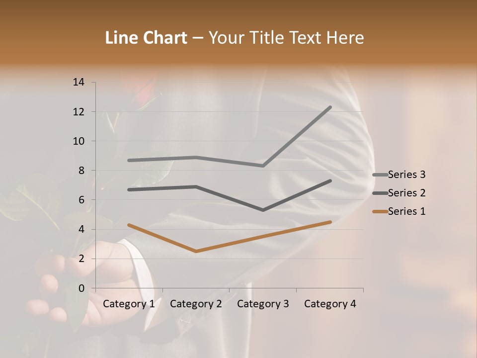 Man Holding Red Rose PowerPoint Template