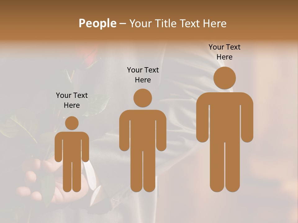 Man Holding Red Rose PowerPoint Template