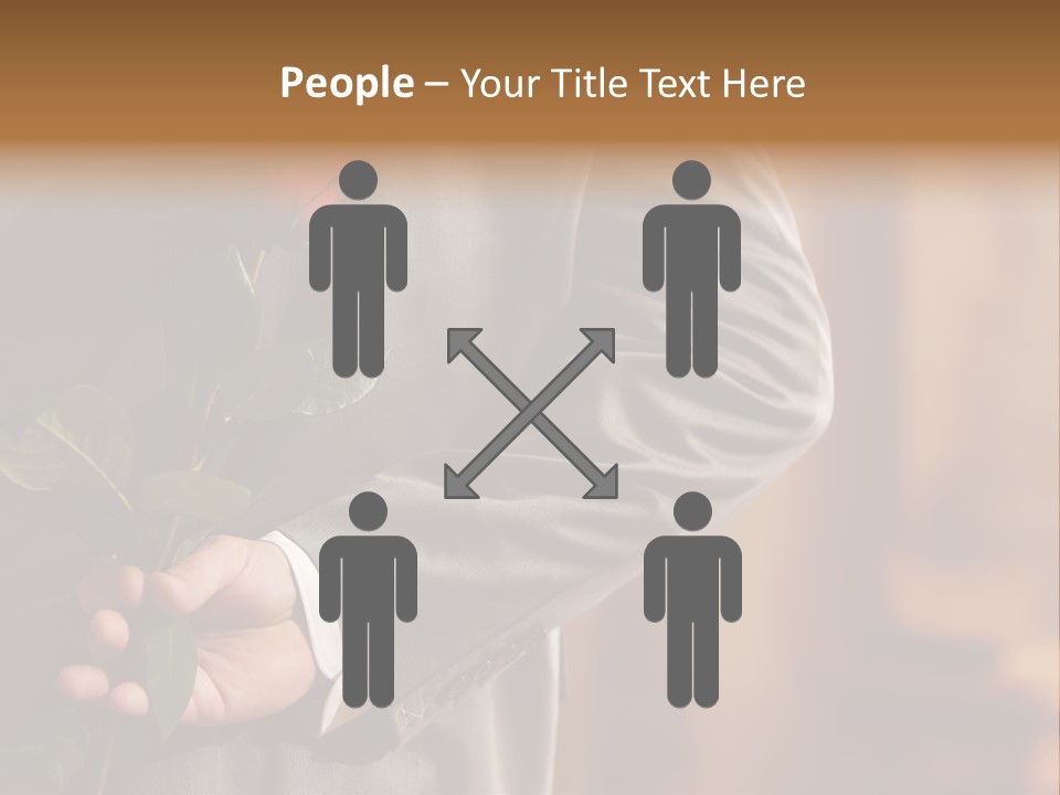 Man Holding Red Rose PowerPoint Template