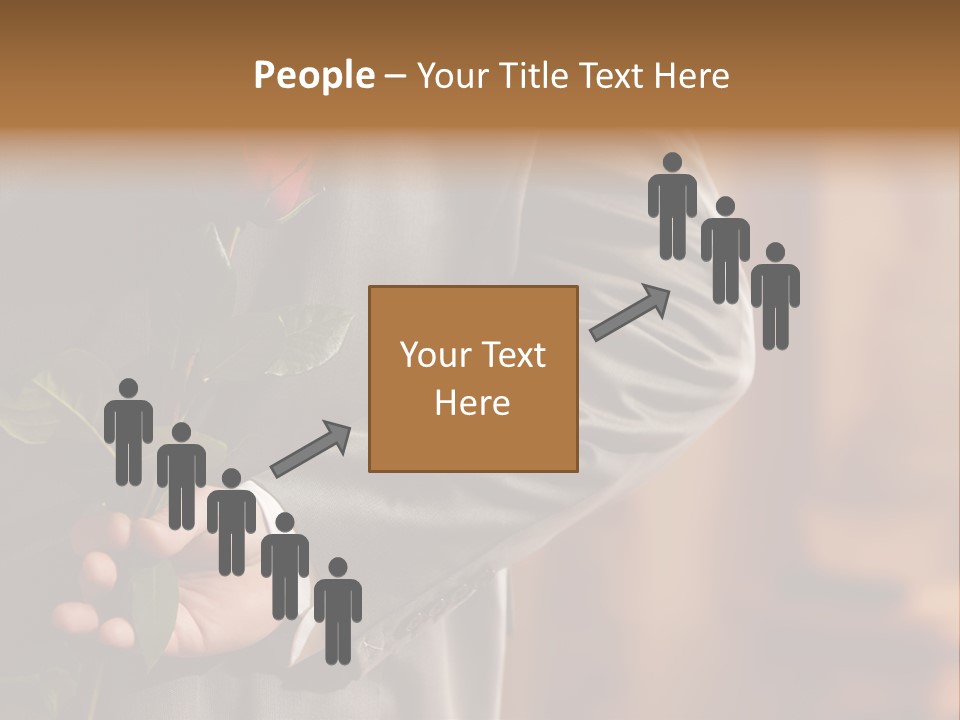 Man Holding Red Rose PowerPoint Template