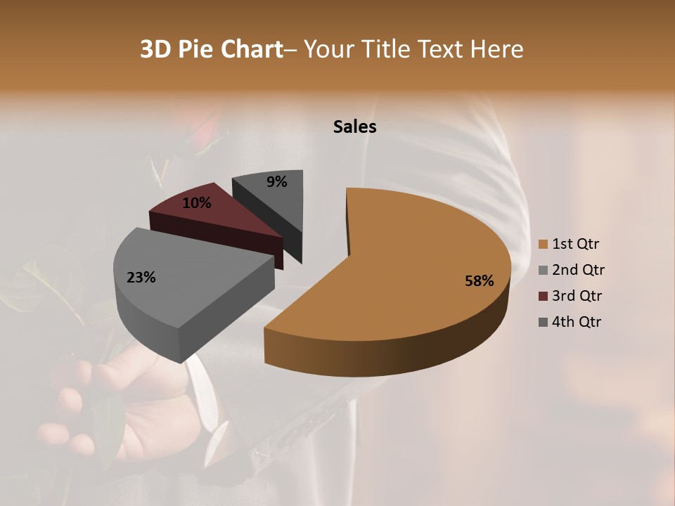 Man Holding Red Rose PowerPoint Template