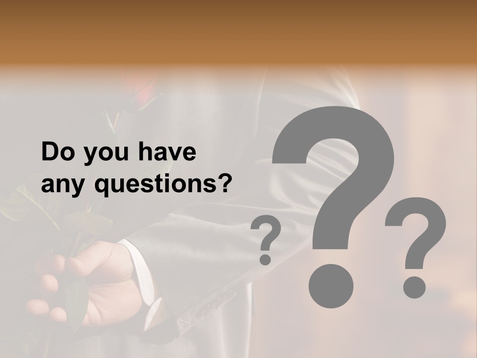 Man Holding Red Rose PowerPoint Template