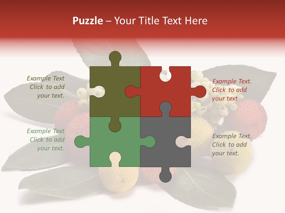 Forest Fruits Isolated Fresh PowerPoint Template