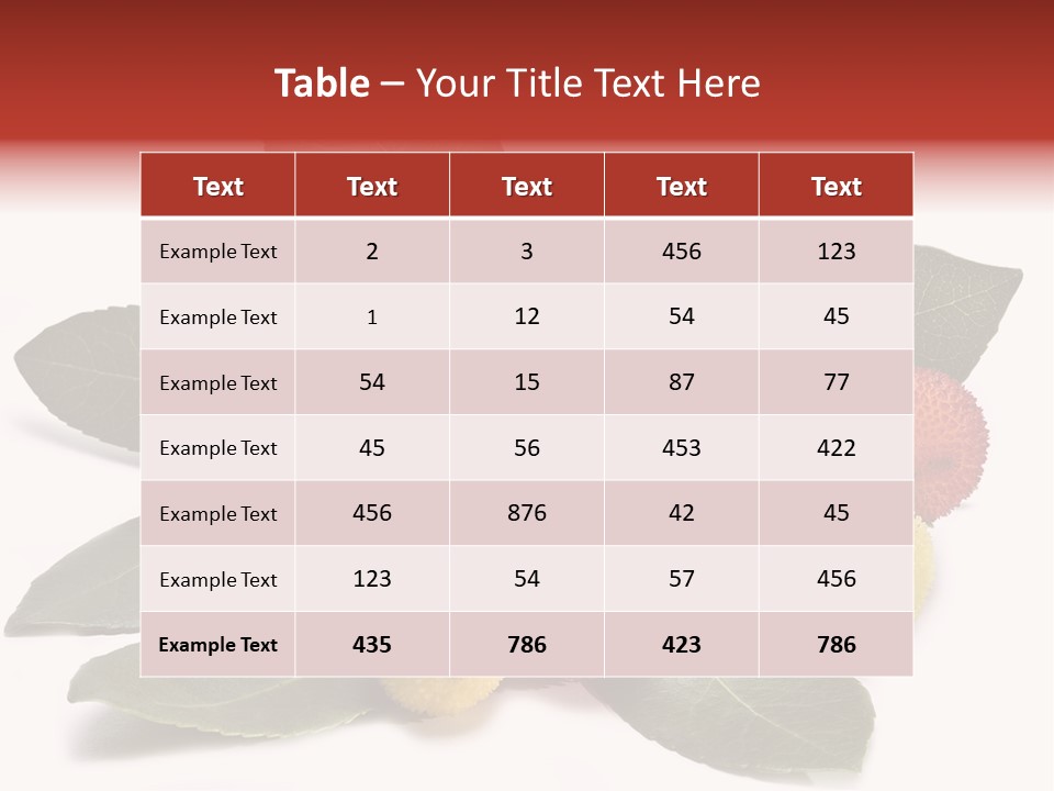 Forest Fruits Isolated Fresh PowerPoint Template