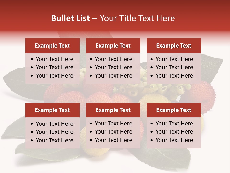 Forest Fruits Isolated Fresh PowerPoint Template