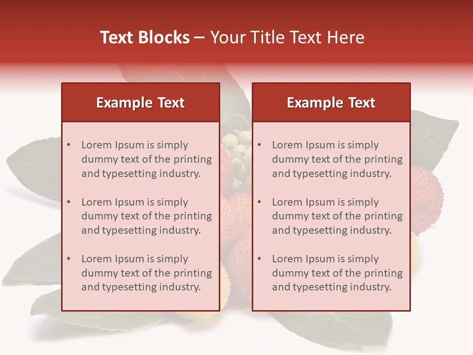 Forest Fruits Isolated Fresh PowerPoint Template