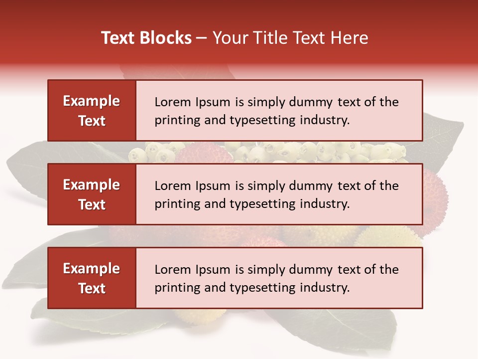 Forest Fruits Isolated Fresh PowerPoint Template