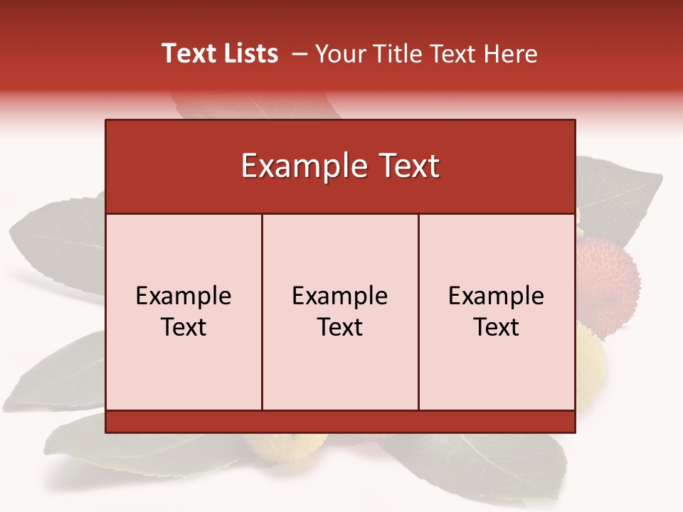 Forest Fruits Isolated Fresh PowerPoint Template