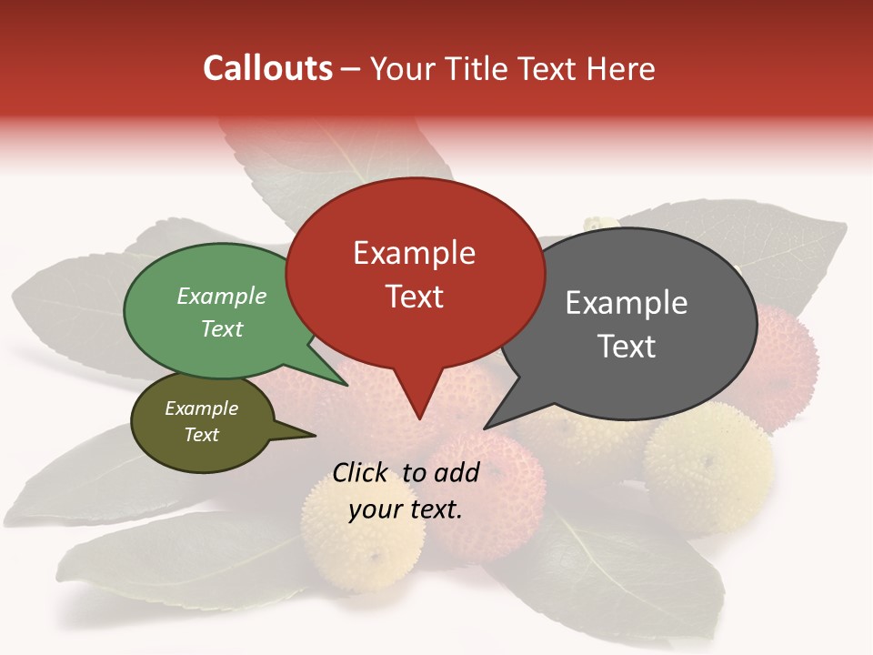 Forest Fruits Isolated Fresh PowerPoint Template