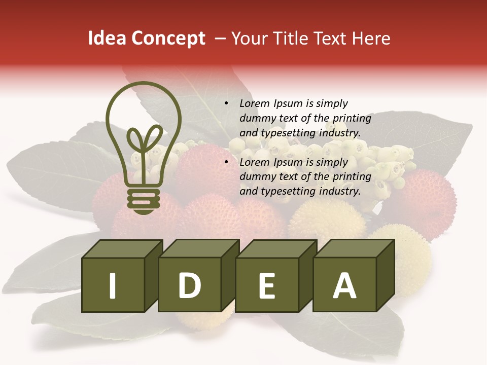 Forest Fruits Isolated Fresh PowerPoint Template