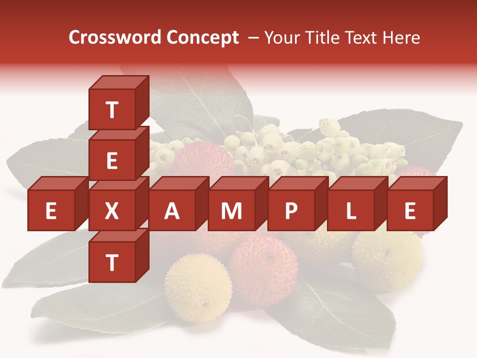 Forest Fruits Isolated Fresh PowerPoint Template