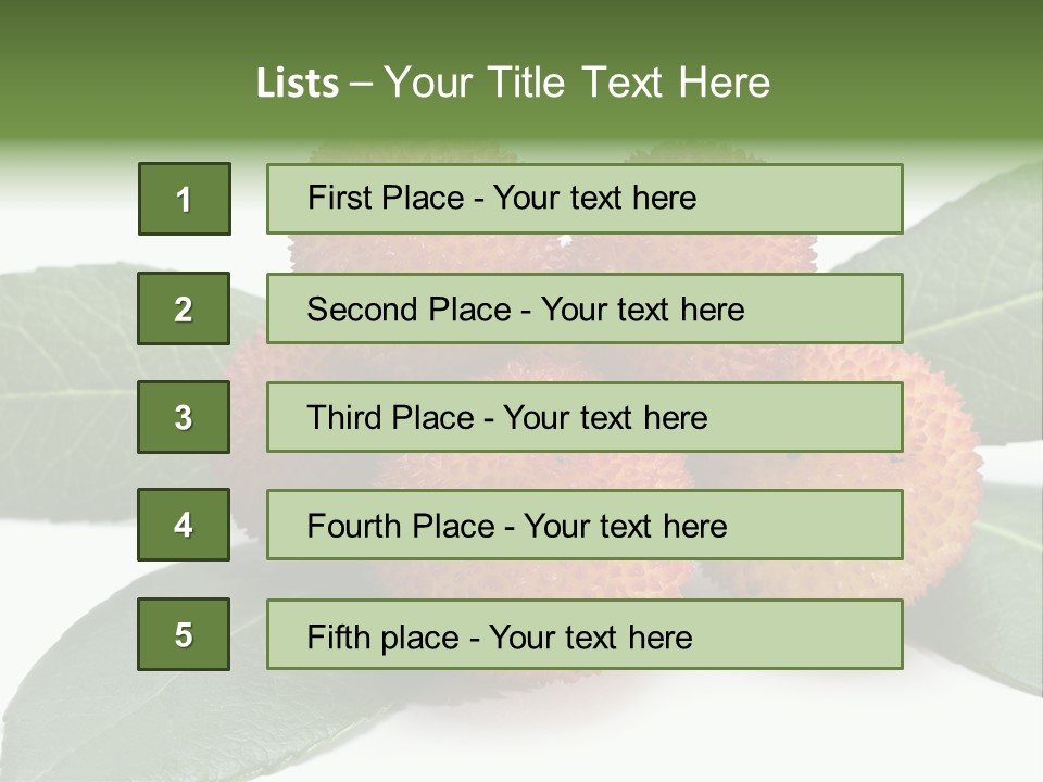 Isolated Collection Ripe PowerPoint Template