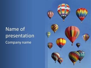 Ascend Hot Air Balloons Heat PowerPoint Template