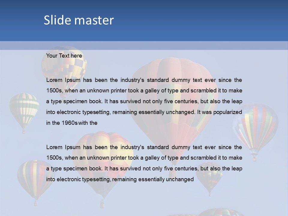 Ascend Hot Air Balloons Heat PowerPoint Template