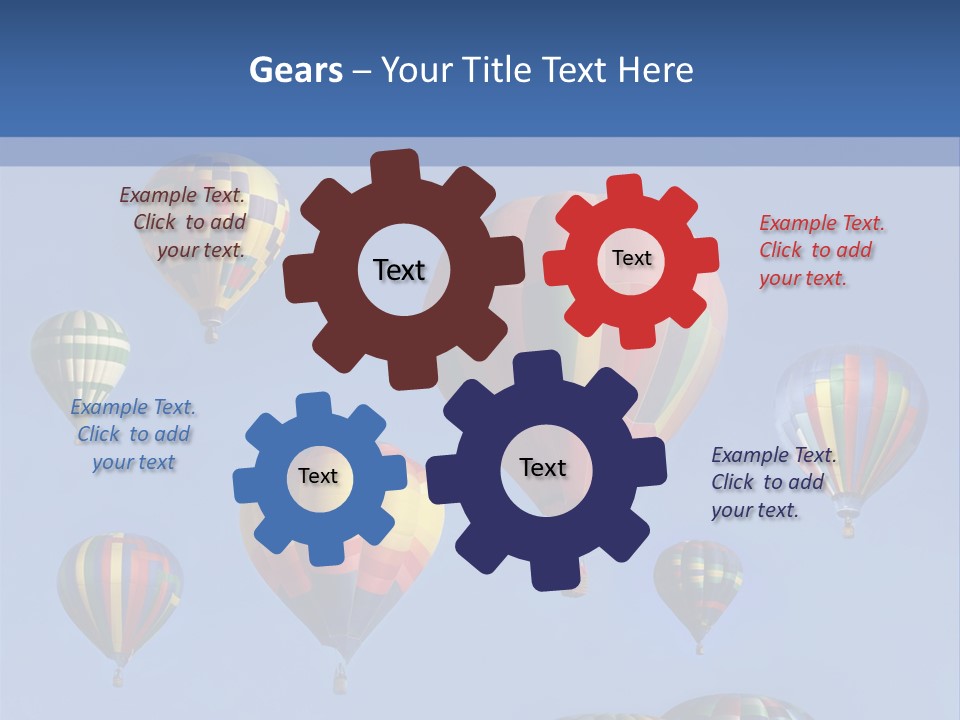 Ascend Hot Air Balloons Heat PowerPoint Template