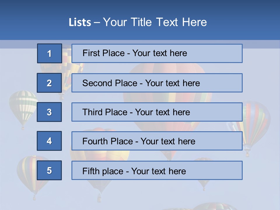 Ascend Hot Air Balloons Heat PowerPoint Template