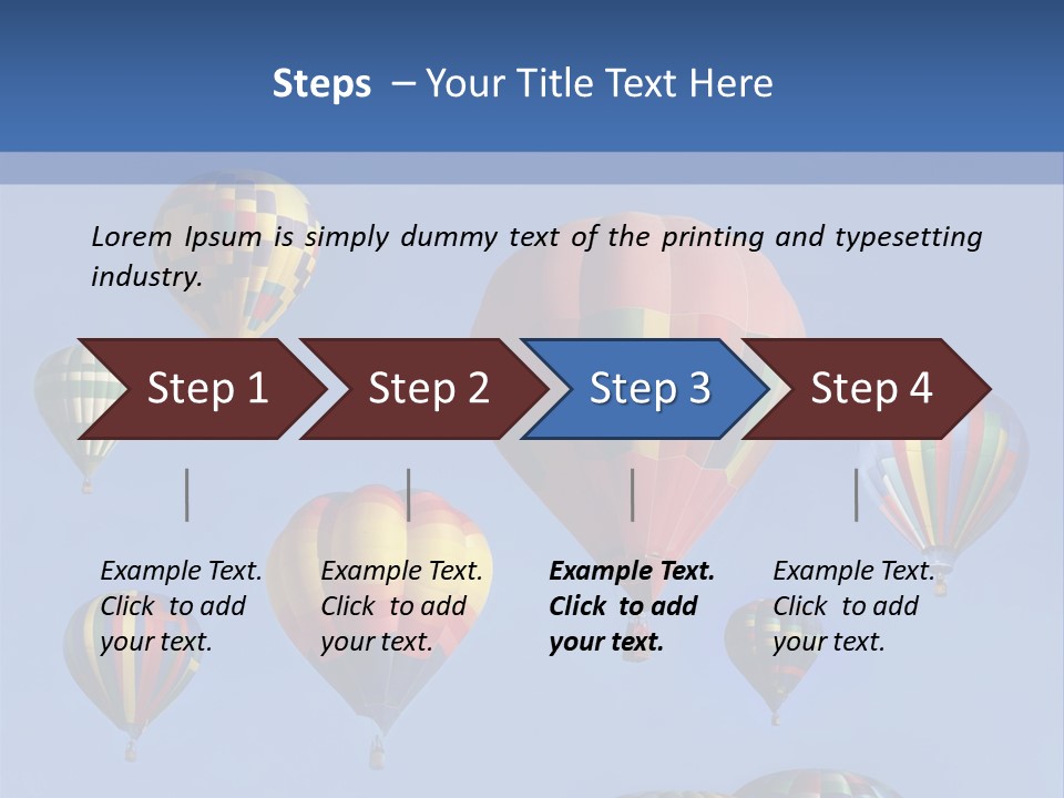 Ascend Hot Air Balloons Heat PowerPoint Template