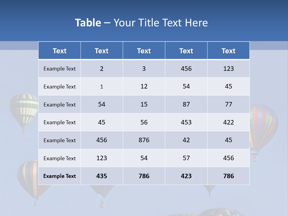 Ascend Hot Air Balloons Heat PowerPoint Template