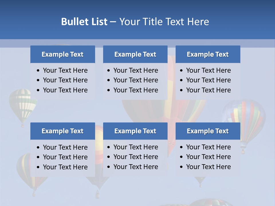 Ascend Hot Air Balloons Heat PowerPoint Template