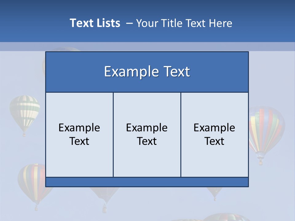 Ascend Hot Air Balloons Heat PowerPoint Template