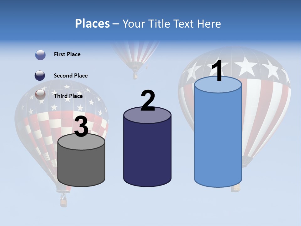 Hot Air Balloon American Flag PowerPoint Template