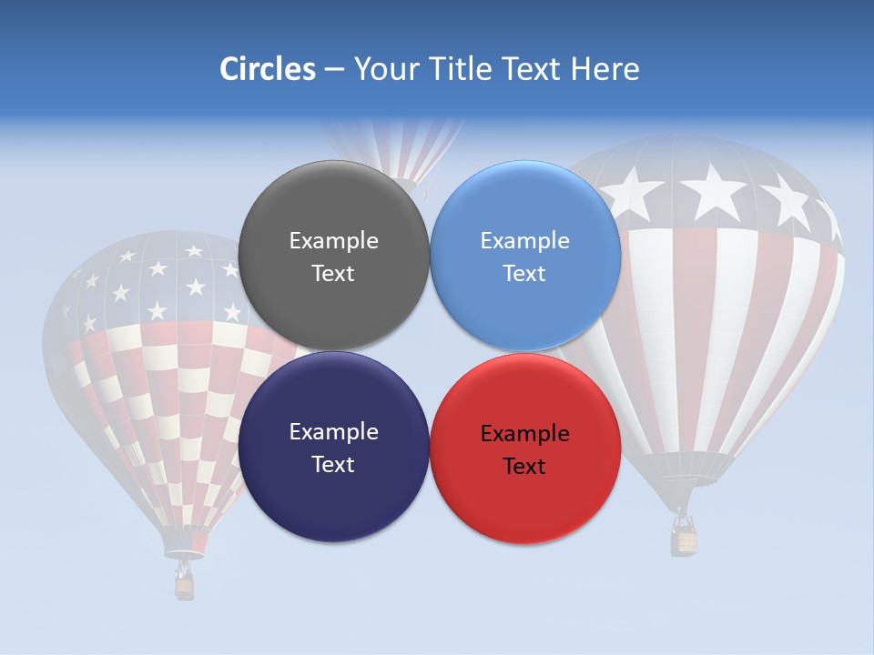Hot Air Balloon American Flag PowerPoint Template