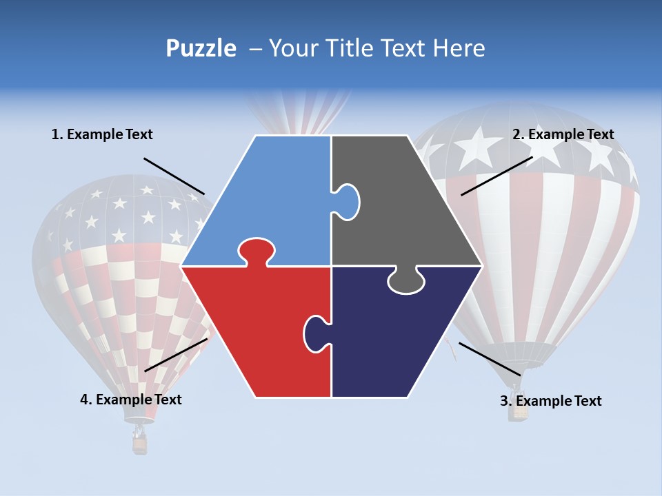 Hot Air Balloon American Flag PowerPoint Template