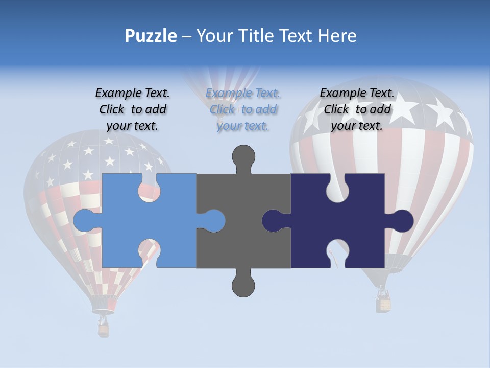 Hot Air Balloon American Flag PowerPoint Template