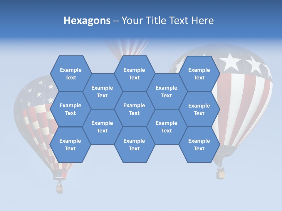 Hot Air Balloon American Flag PowerPoint Template