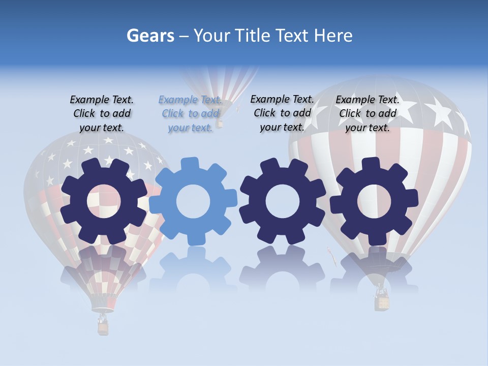 Hot Air Balloon American Flag PowerPoint Template