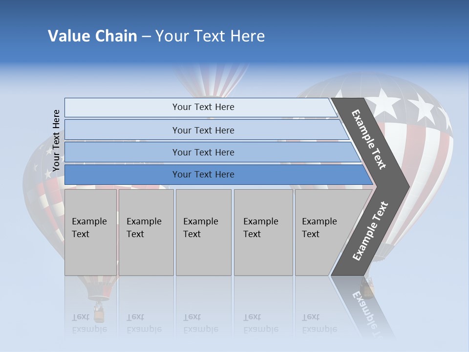 Hot Air Balloon American Flag PowerPoint Template