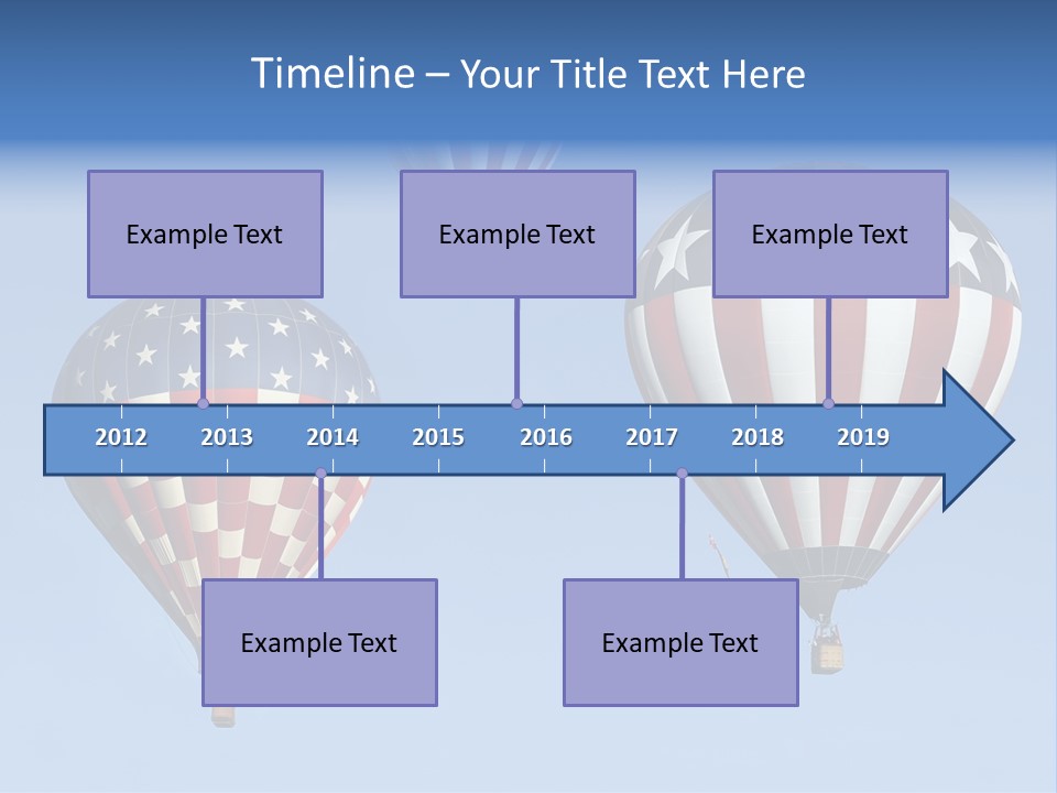 Hot Air Balloon American Flag PowerPoint Template