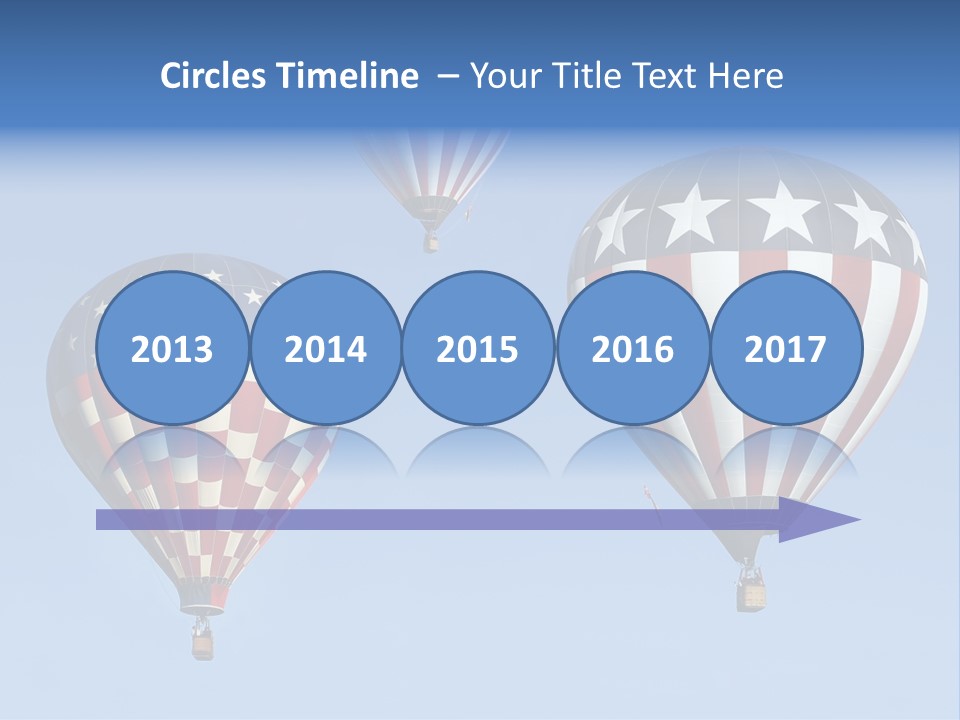 Hot Air Balloon American Flag PowerPoint Template