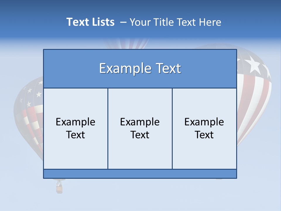 Hot Air Balloon American Flag PowerPoint Template