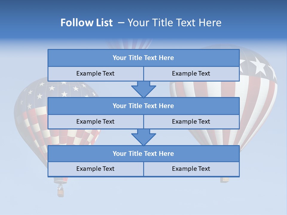Hot Air Balloon American Flag PowerPoint Template