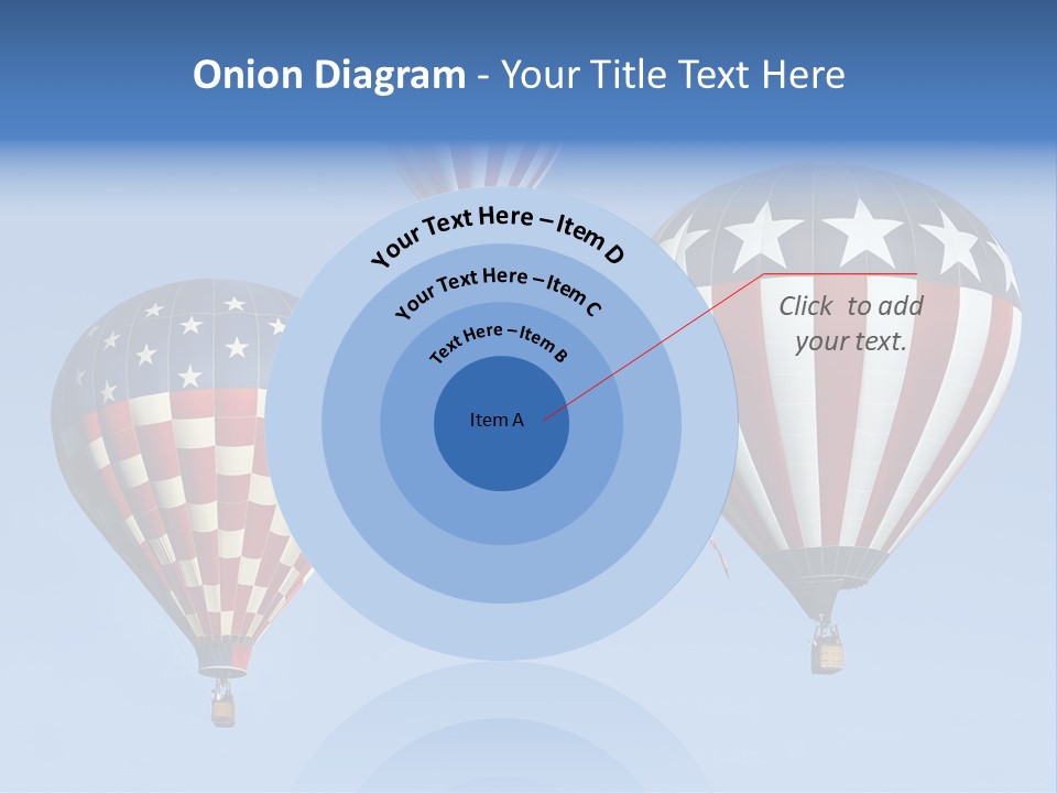 Hot Air Balloon American Flag PowerPoint Template
