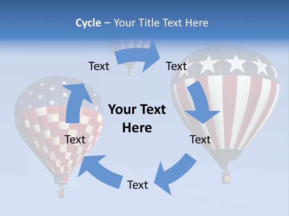 Hot Air Balloon American Flag PowerPoint Template