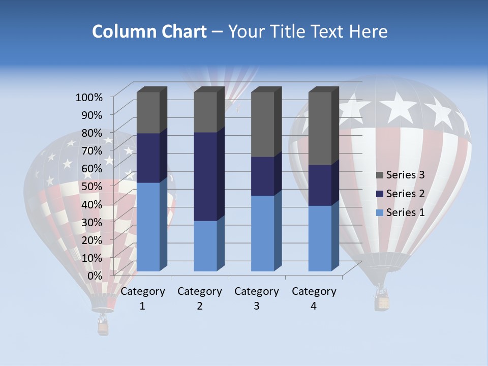 Hot Air Balloon American Flag PowerPoint Template