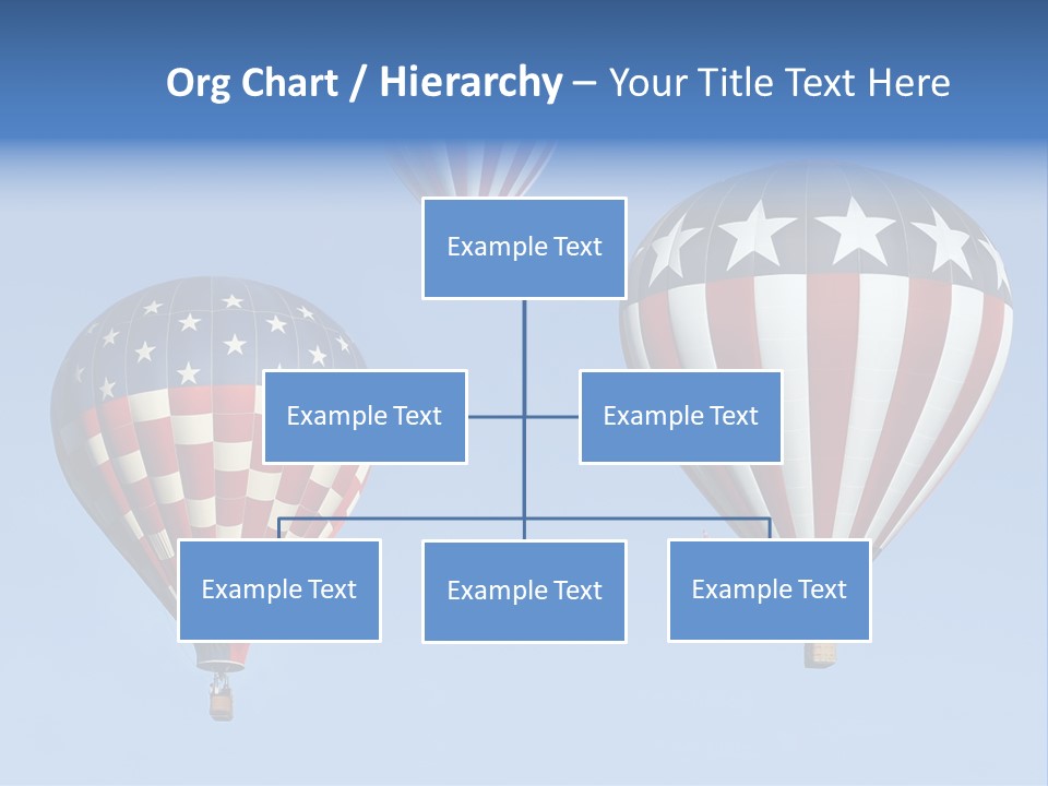 Hot Air Balloon American Flag PowerPoint Template