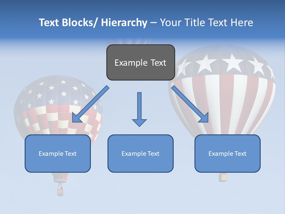 Hot Air Balloon American Flag PowerPoint Template