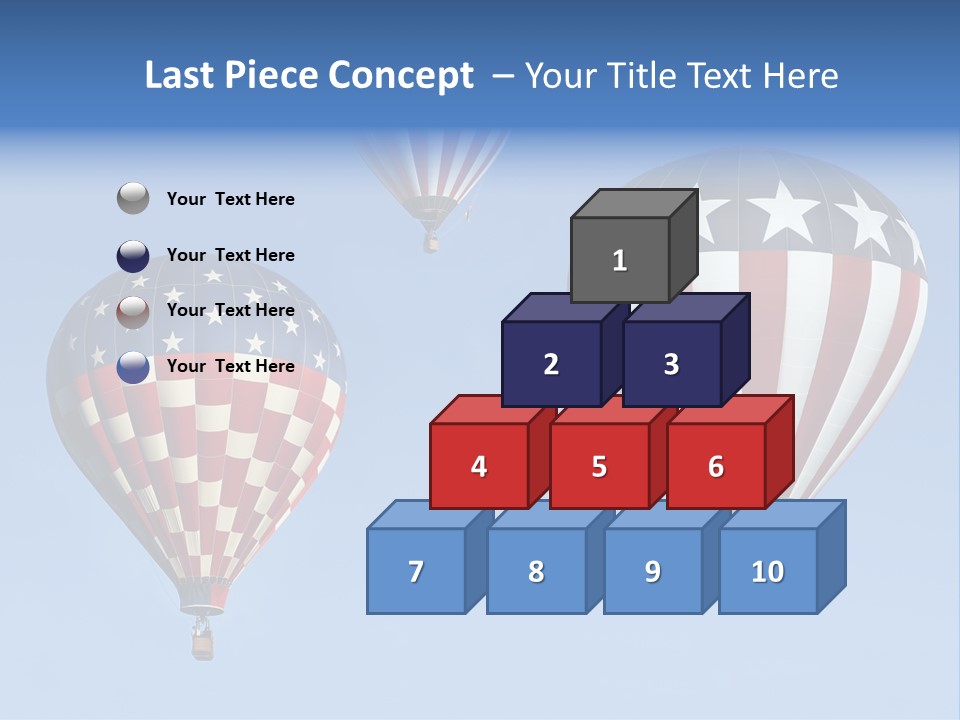 Hot Air Balloon American Flag PowerPoint Template