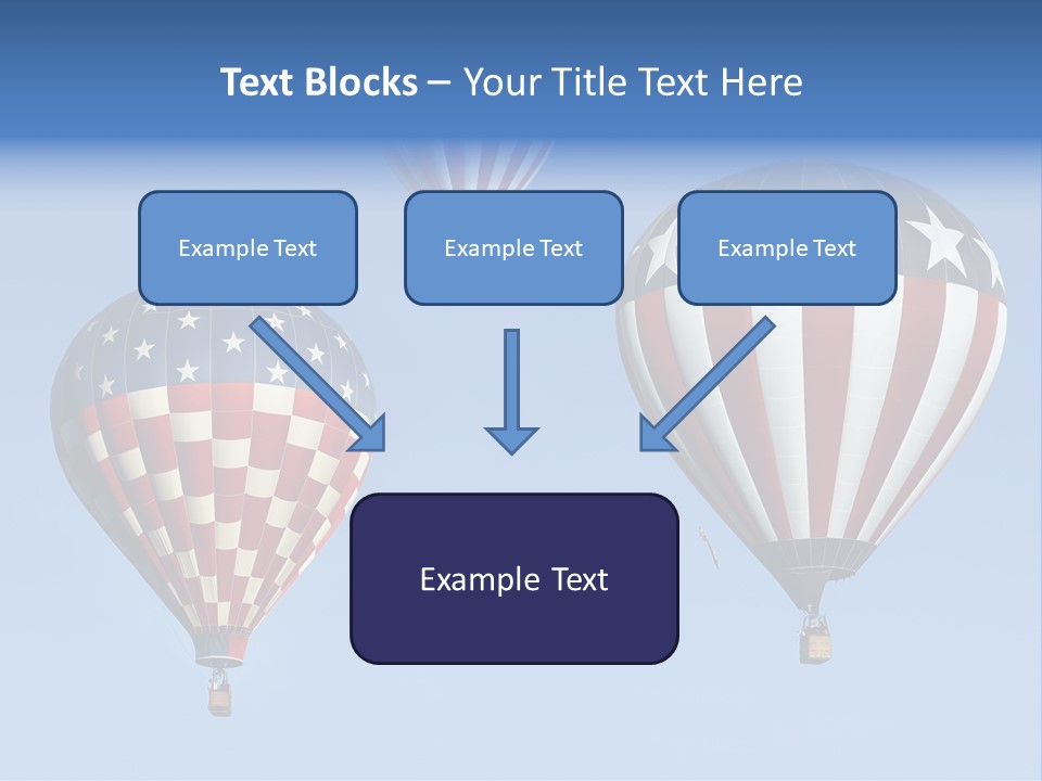 Hot Air Balloon American Flag PowerPoint Template