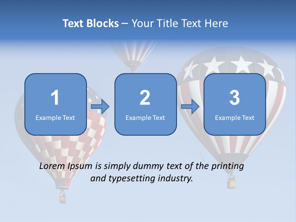 Hot Air Balloon American Flag PowerPoint Template