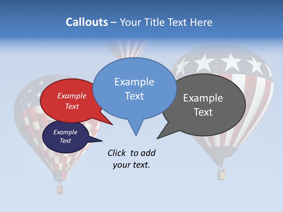 Hot Air Balloon American Flag PowerPoint Template