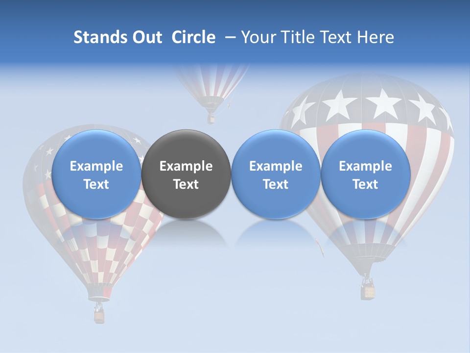 Hot Air Balloon American Flag PowerPoint Template