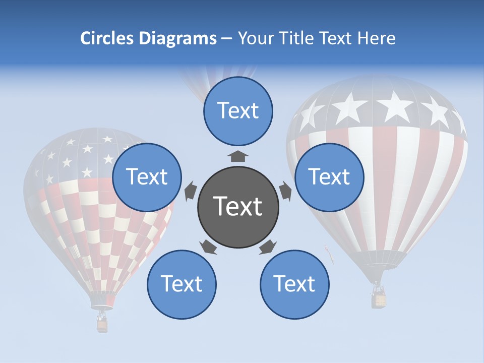 Hot Air Balloon American Flag PowerPoint Template