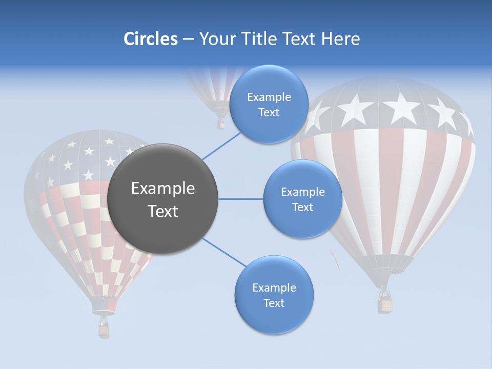 Hot Air Balloon American Flag PowerPoint Template