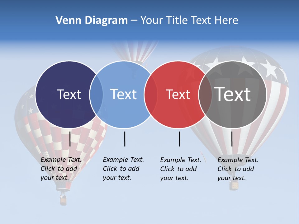 Hot Air Balloon American Flag PowerPoint Template