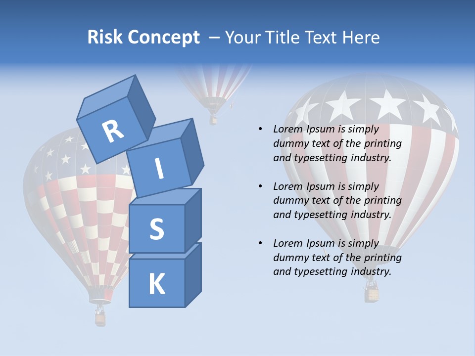 Hot Air Balloon American Flag PowerPoint Template